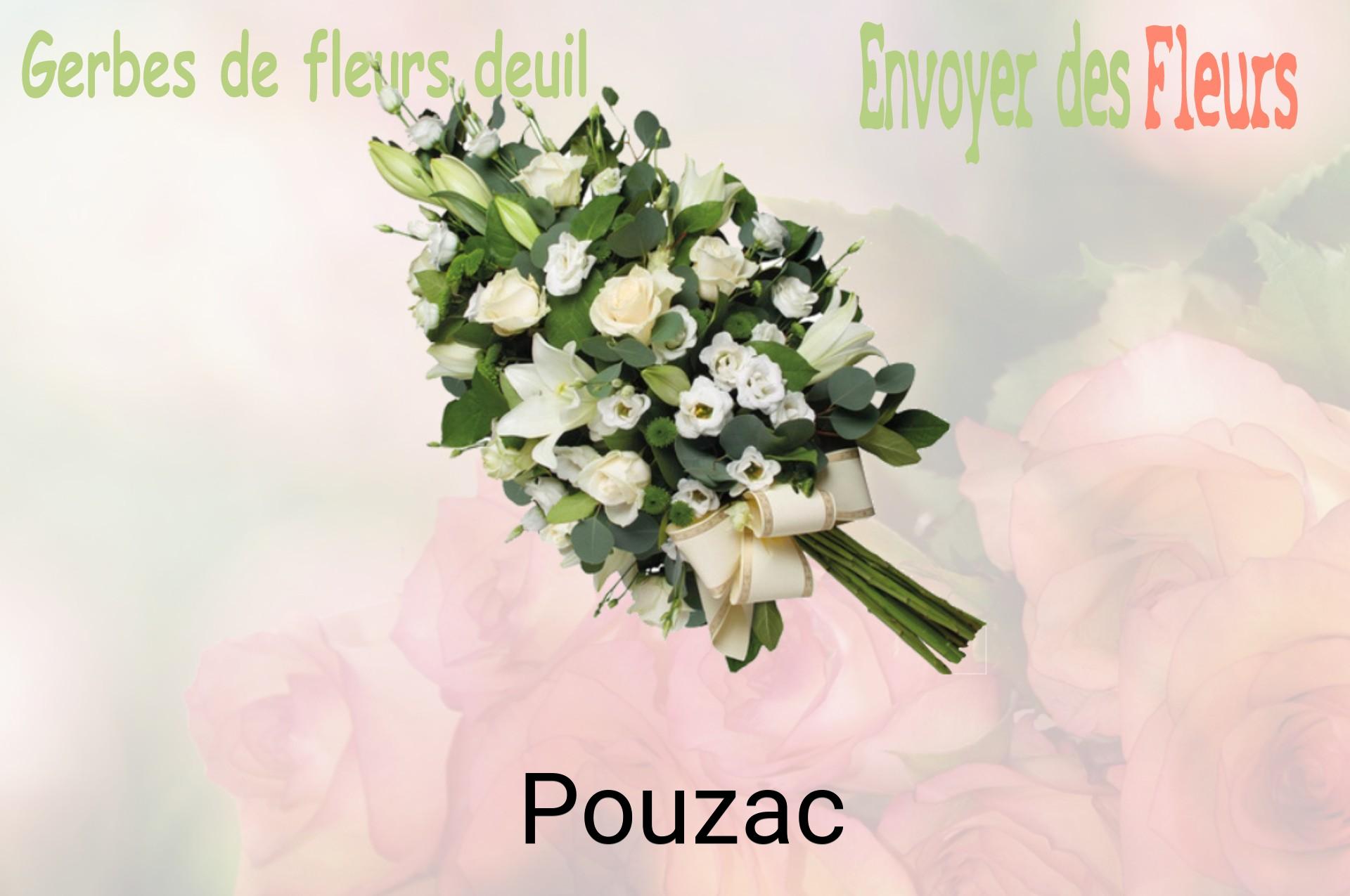 Gerbe de fleurs de deuil livrée à Pouzac